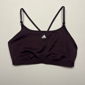 💜 Adidas All Me 3-Stripes Light Support Sports Bra — Size M | Plum Purple